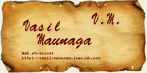 Vasil Maunaga vizit kartica